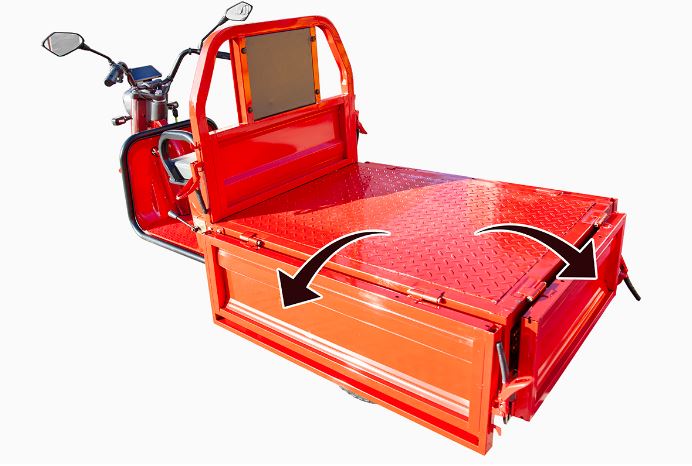 Грузовой электротрицикл Rutrike Амулет 1100 60V650W (Красный)