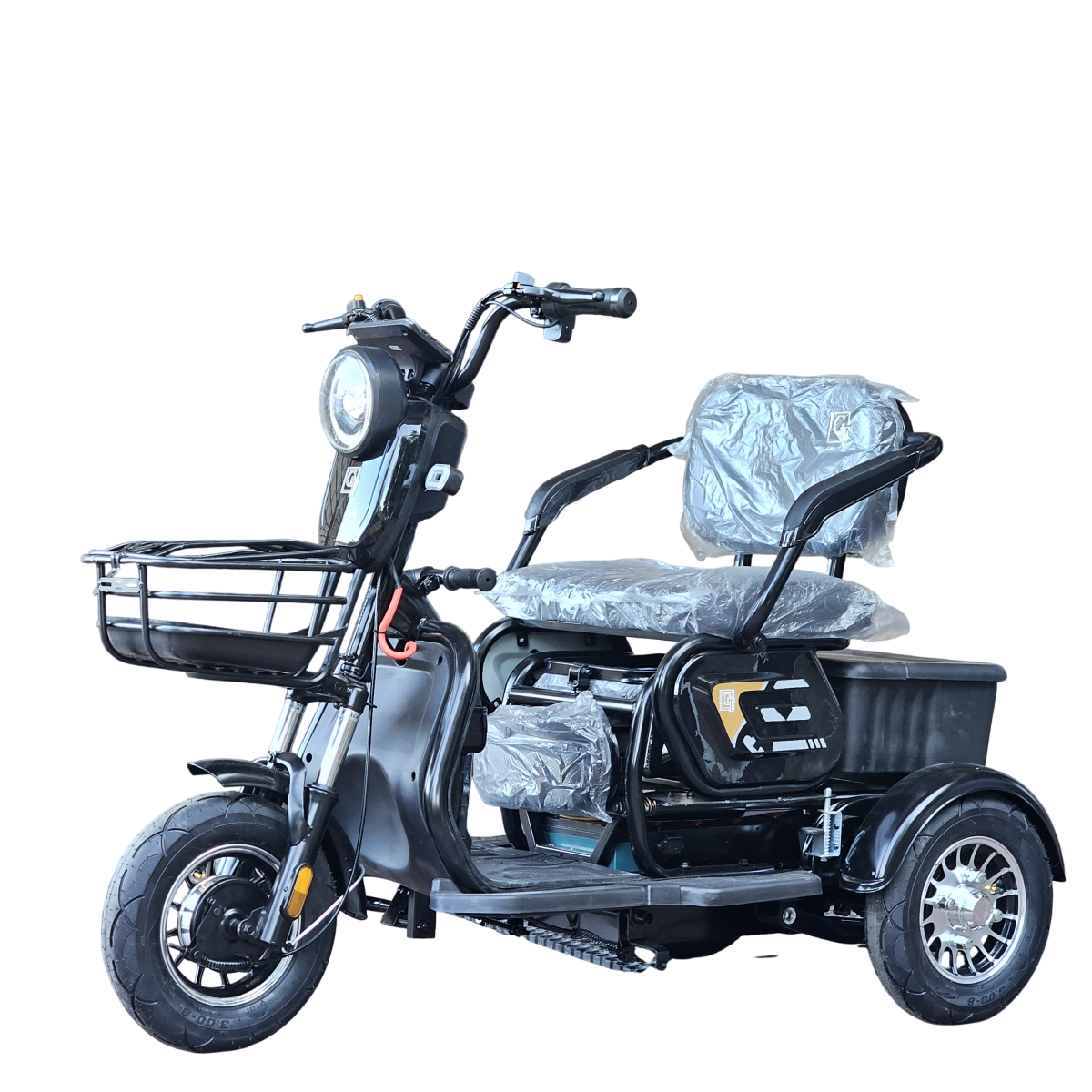 Электроскутер трицикл GT EV3 1200W 48V/25Ah Чёрный