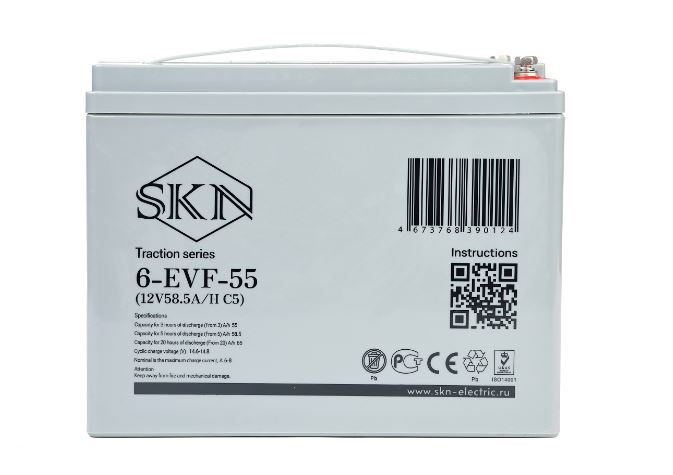 Тяговый аккумулятор SKN 6-EVF-55 (12V58.5A/H C5)