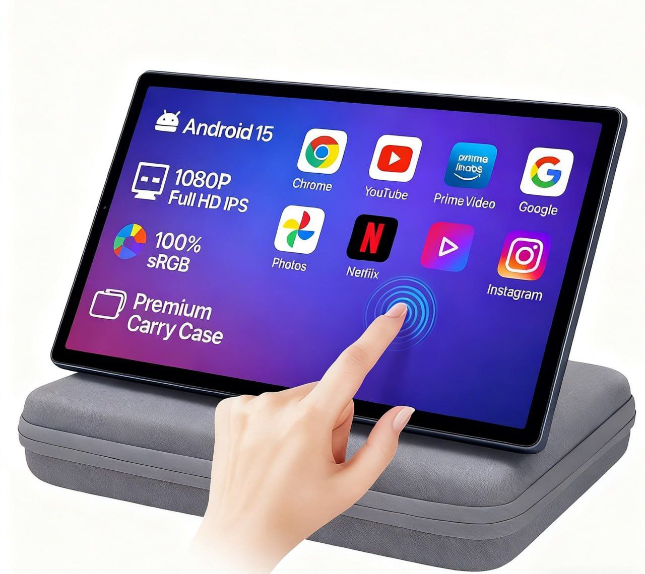 Портативный телевизор с сенсорным экраном  21.5" дюймов 6Gb/128Gb 