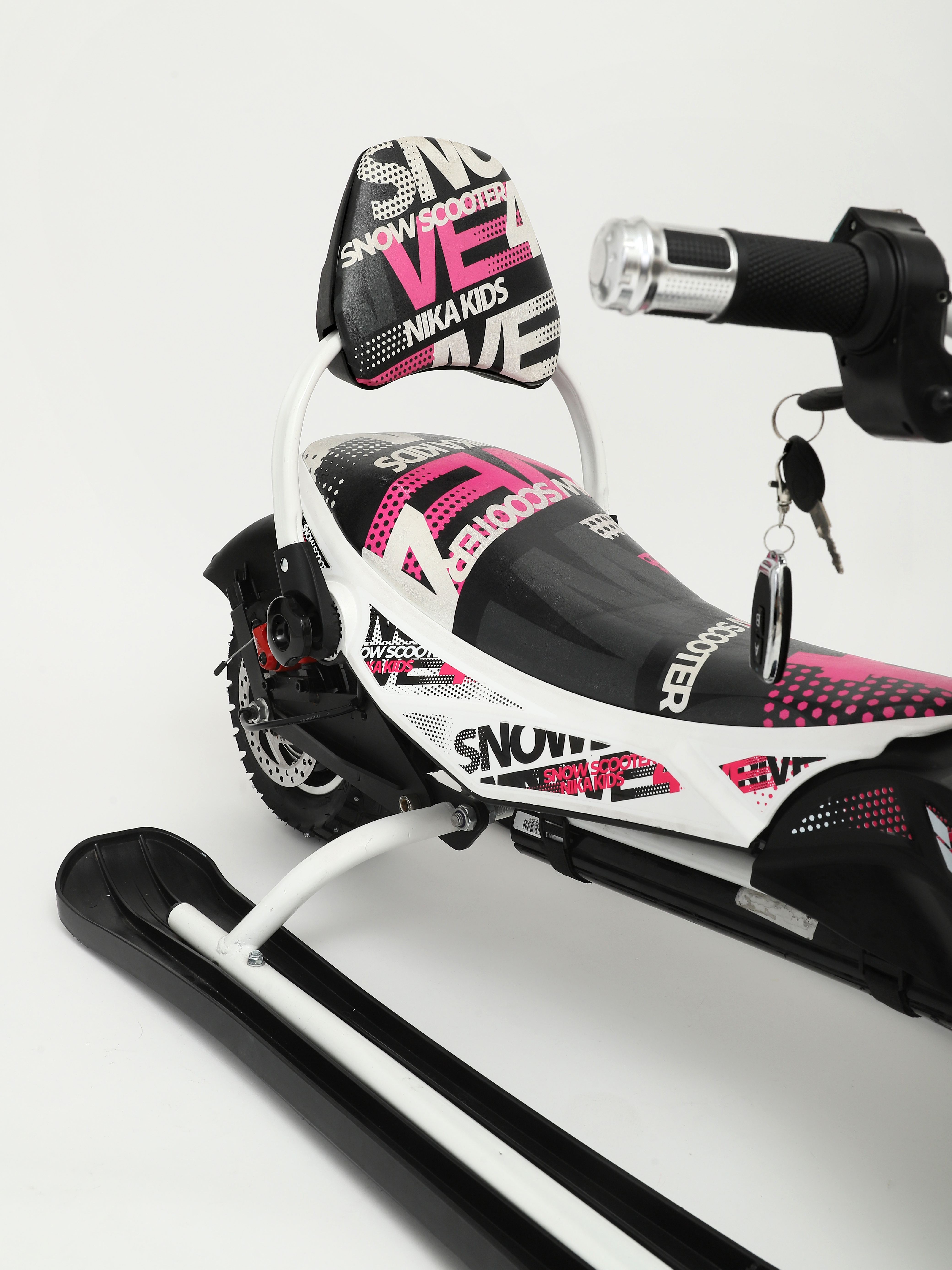 Электроснегокат iBrat M1, Бело-розовый