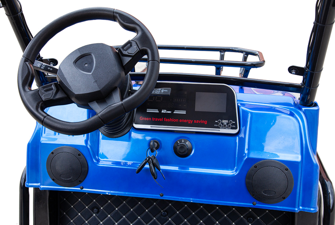 Гольфкар мини Rutrike Venus 60В 1800Вт Синий