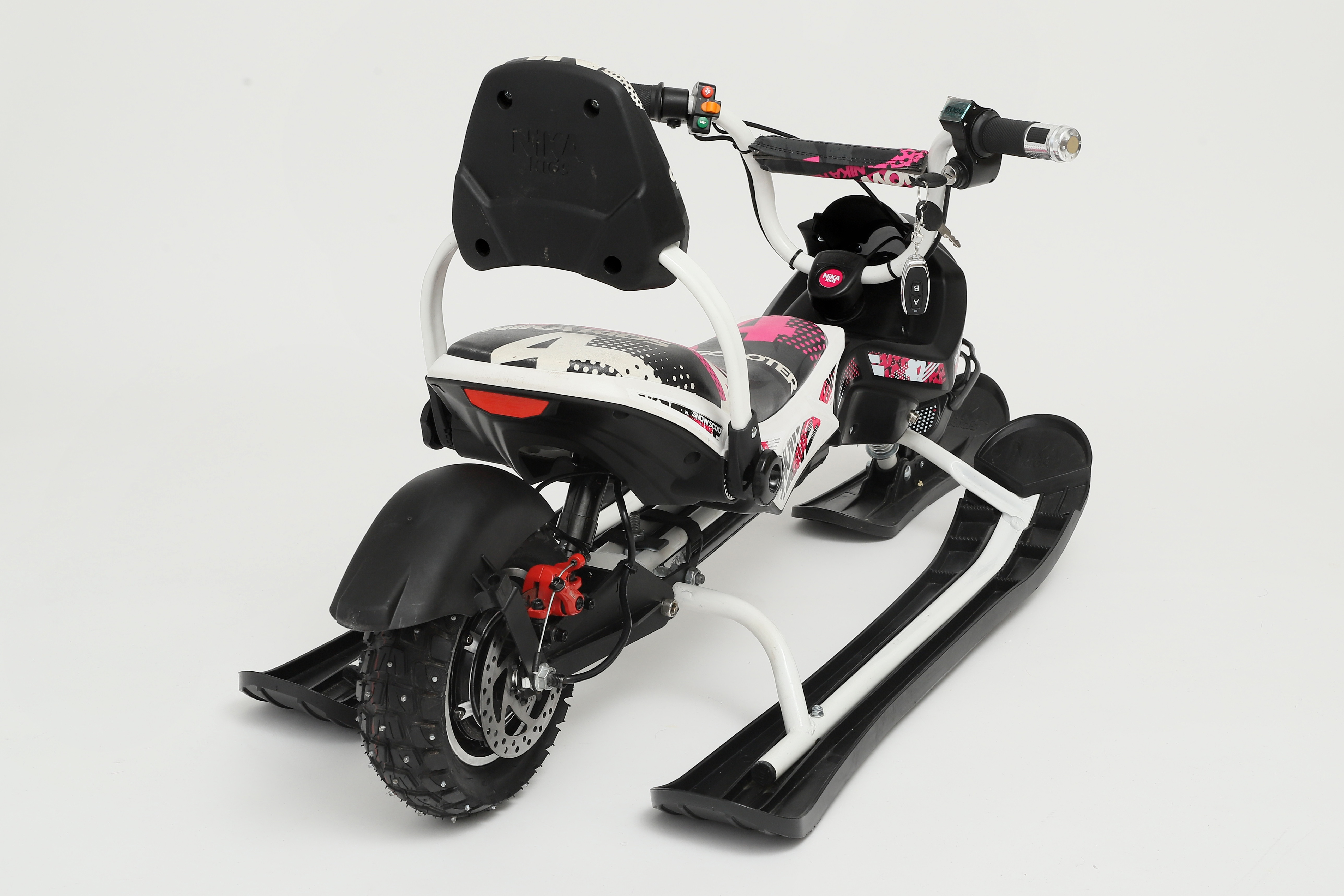 Электроснегокат iBrat M1, Бело-розовый