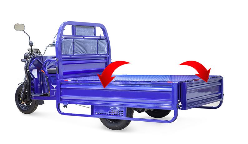 Грузовой электротрицикл Rutrike D4 1800 60V1200W (Синий)