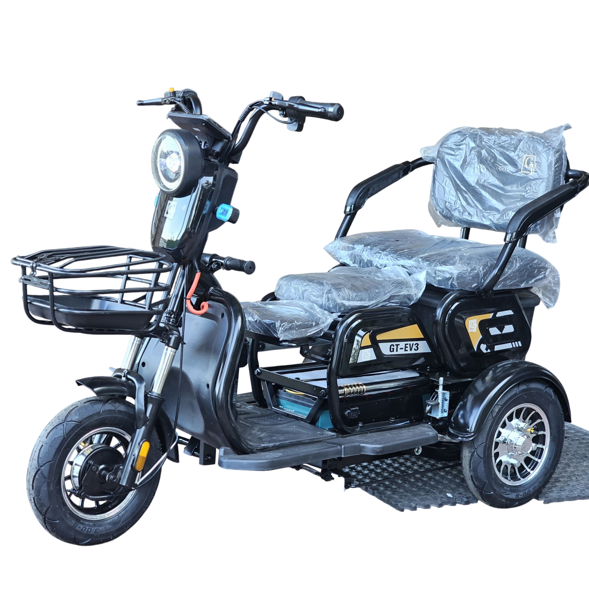 Электроскутер трицикл GT EV3 1200W 48V/25Ah Чёрный