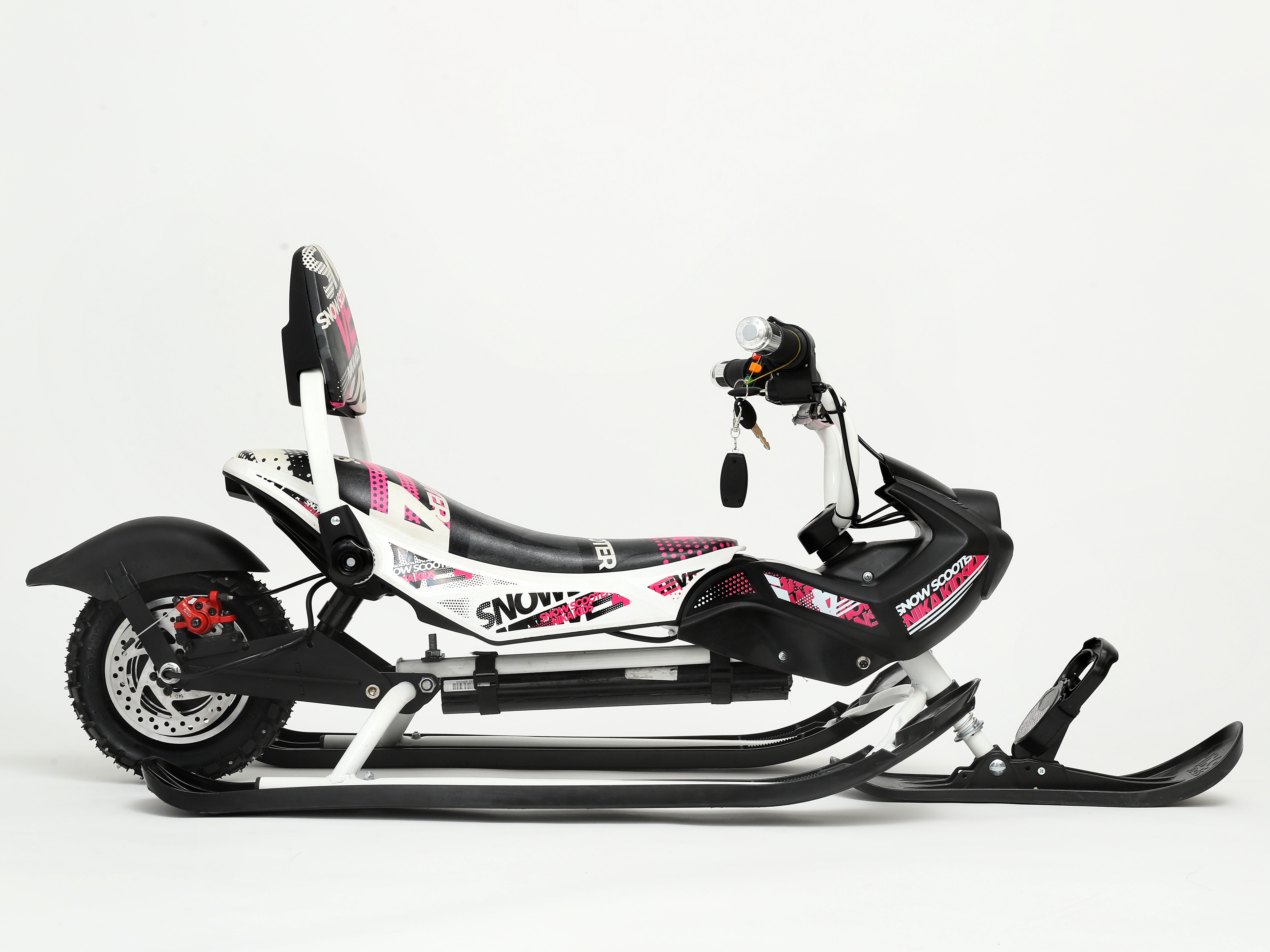 Электроснегокат iBrat M1, Бело-розовый