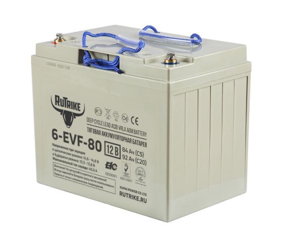 Тяговый аккумулятор RuTrike 6-EVF-80 (12V80A/H C3)
