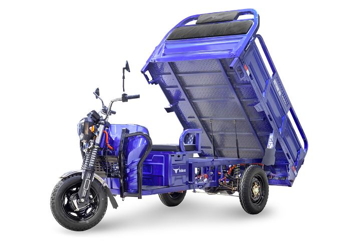 Грузовой электротрицикл Rutrike D4 1800 60V1200W (Синий)