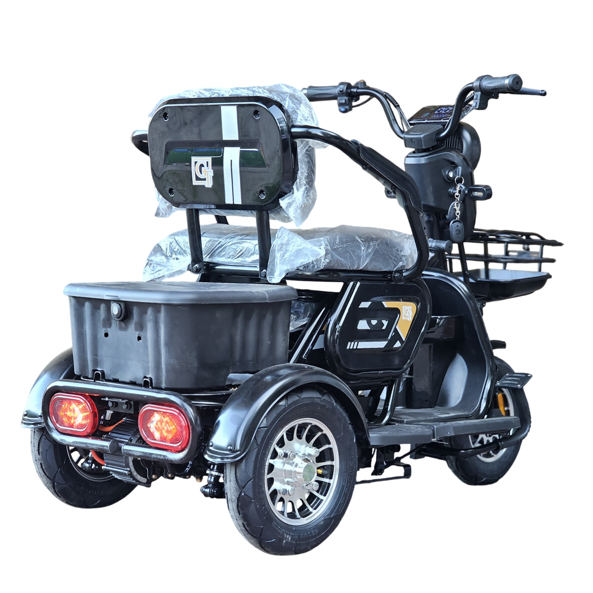 Электроскутер трицикл GT EV3 1200W 48V/25Ah Чёрный