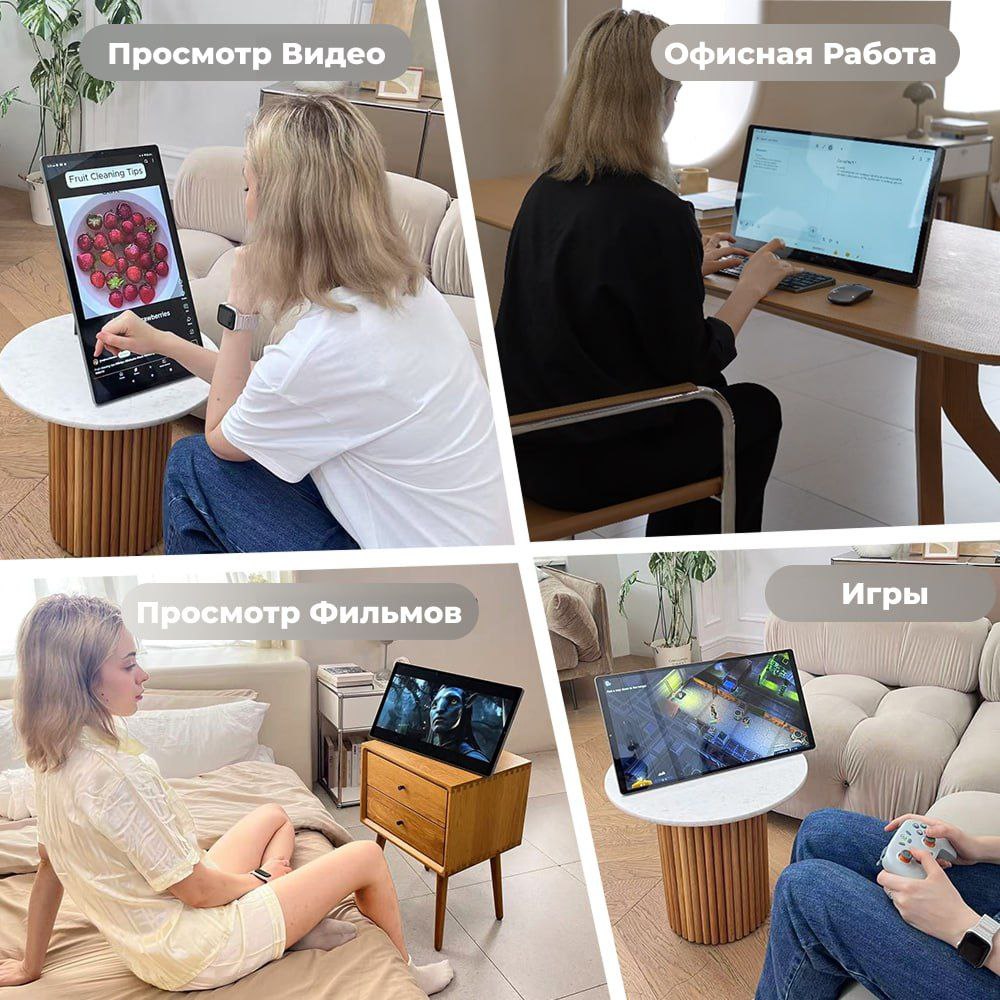 Портативный телевизор с сенсорным экраном  21.5" дюймов 6Gb/128Gb 