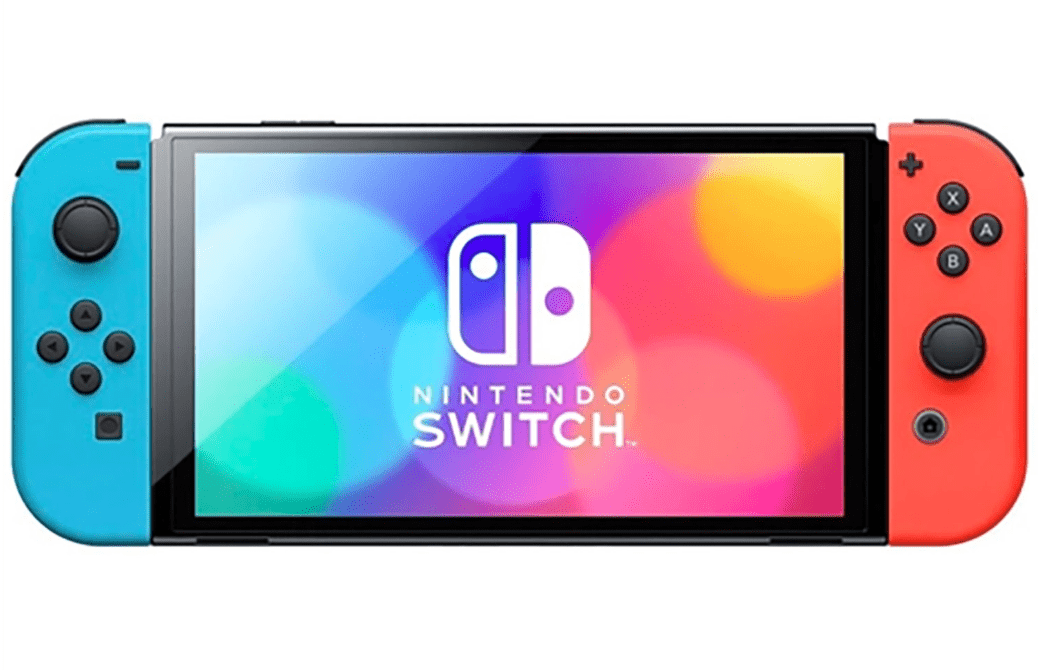Nintendo Switch OLED неоновый синий и красный