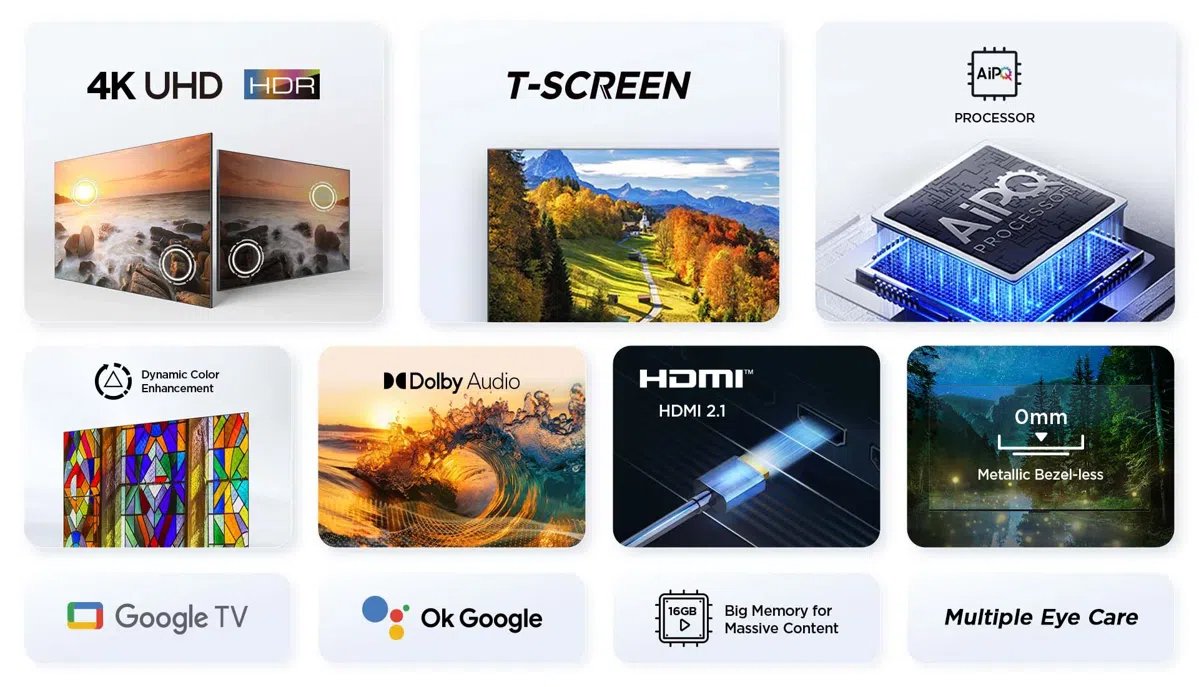 50″ TCL 50V6B 4K UHD 3840×2160, Smart TV