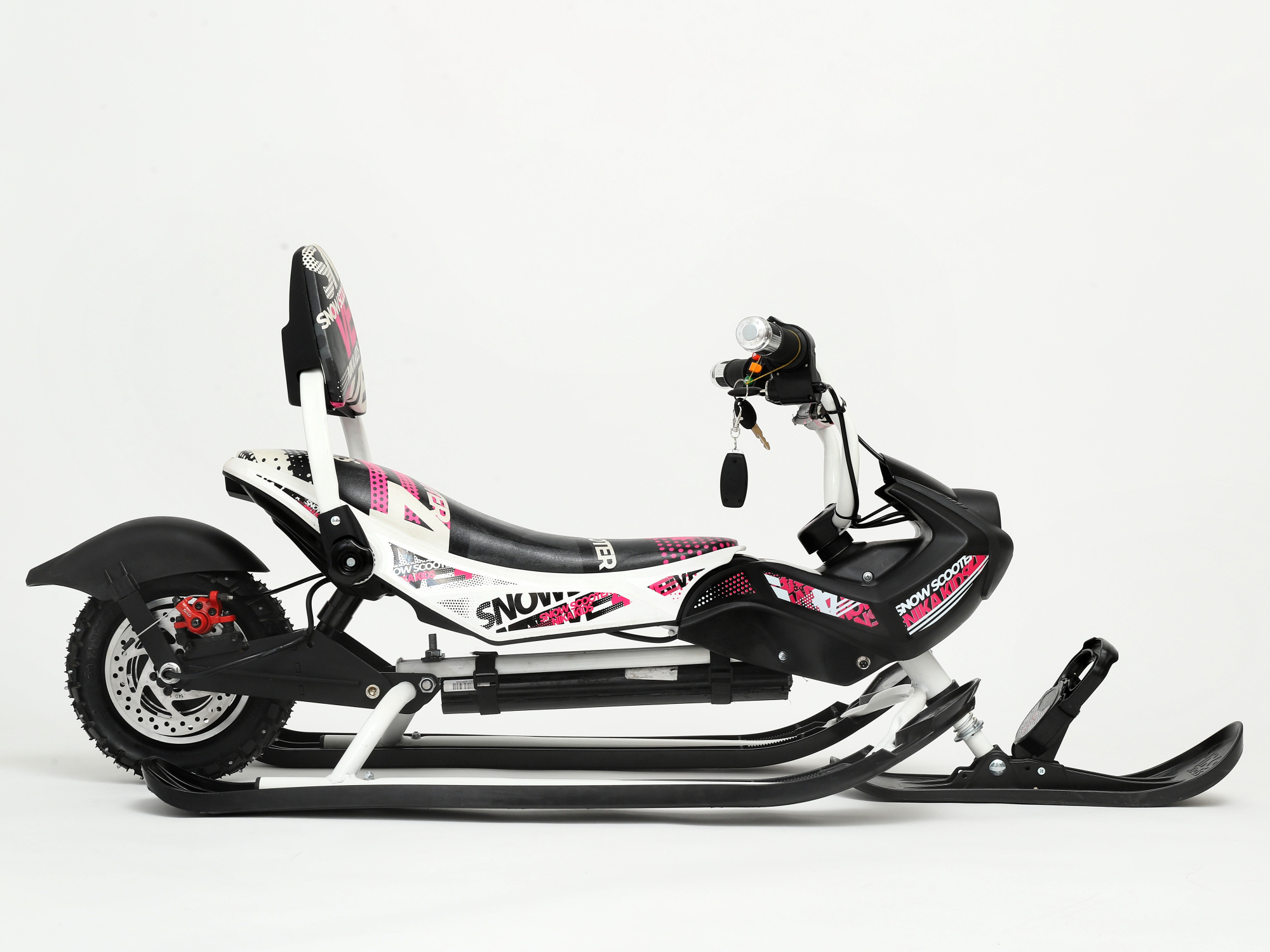 Электроснегокат iBrat M1, Бело-розовый